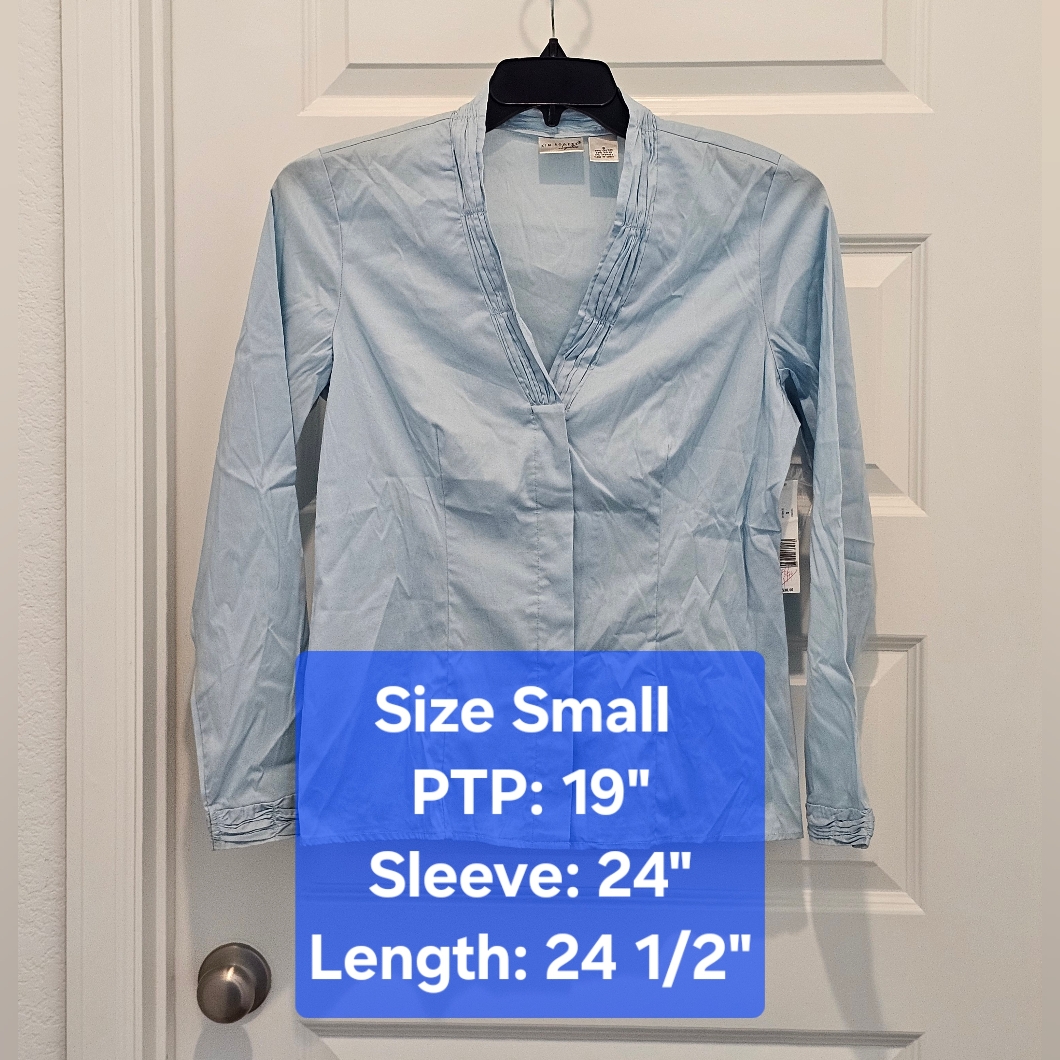 Kim Rogers Signature Long Sleeve Blouse, Nwt, Size Small